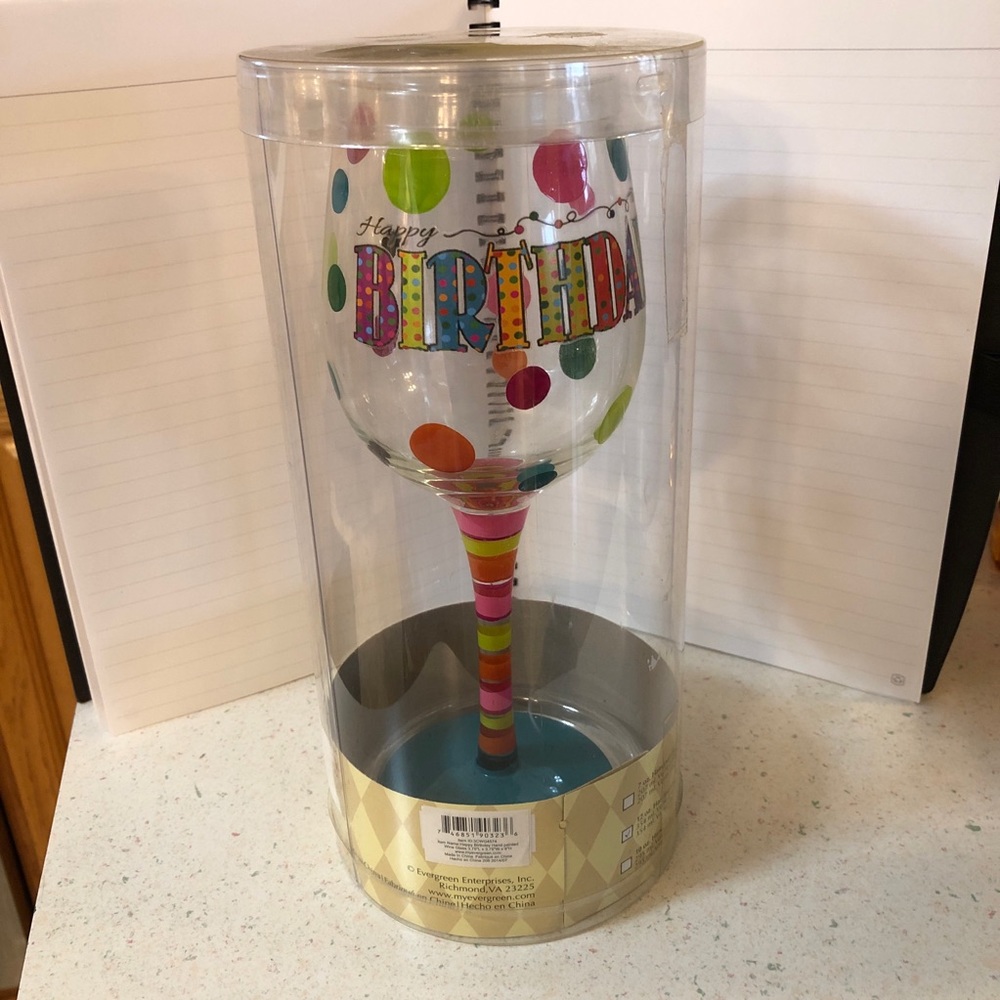 Happy Birthday Wine Glass